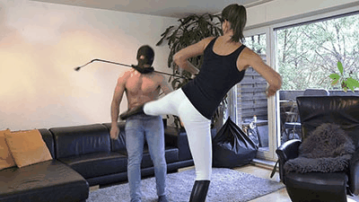 116187 - Kicked, trampled and dominated by the riding mistress