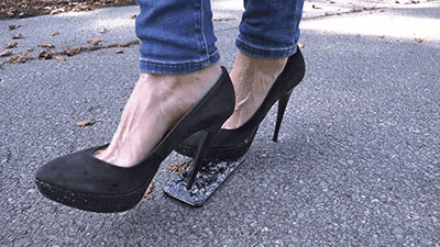 128317 - Crushing your phone under my high heels and tires