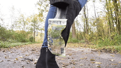 165175 - Your hard-earned money under my boots