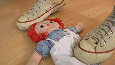 71071 - Old photos and doll destroyed by converse