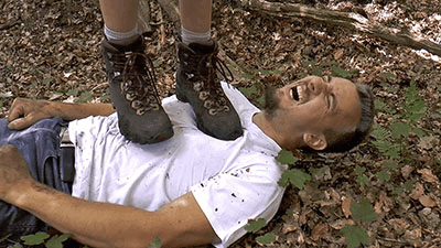 94659 - Muddy hiking boots all over the slave (small version)