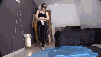 80540 - Great video!Mia and Grace have fun with their toilet slave.