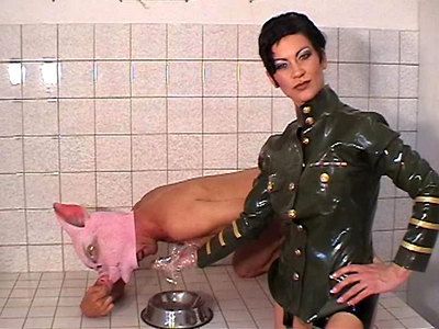 28464 - Dirty Femdom Clip: Scatpig, eat my shit and your cum 2