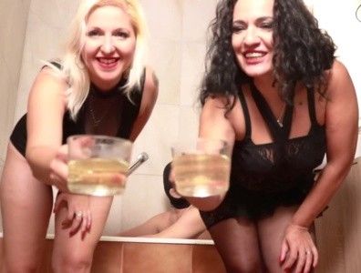 95132 - Mistress Luna and Mistress Johanna humiliate toilet
