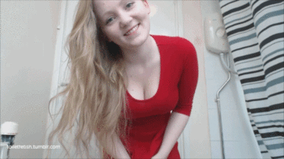 51795 - Sensual Red Dress Poop