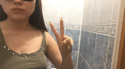 82660 - Milana pooping at home in toilet and making selfies
