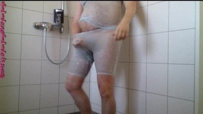 91559 - Horny showering in sleepwear ** DWT Fun **