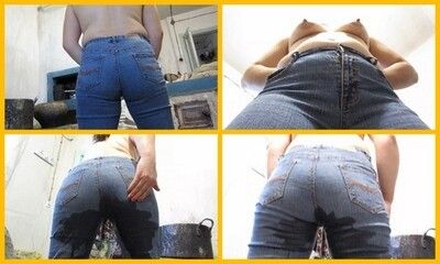 135313 - wet jeans on a naked body