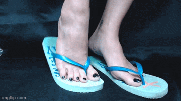 146807 - Blue Rubber Flip Flops Shoe Play