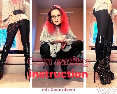 152652 - Cum eating instruction with countown