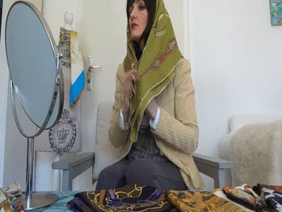 160315 - Silk Scarf fitting and allow to squirt on my scarf
