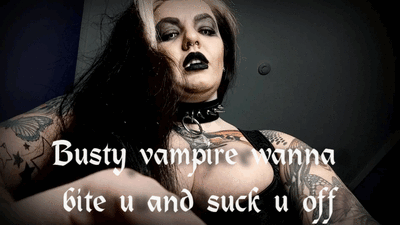 162731 - Awesome blow job from a gothic, tattooed vampire slut with big tits