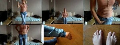 23277 - wetting jeans in living room
