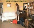 557 - Miss Laurie trample and cock and ball destruction