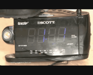 28453 - Radio Alarm Clock under merciless Boots