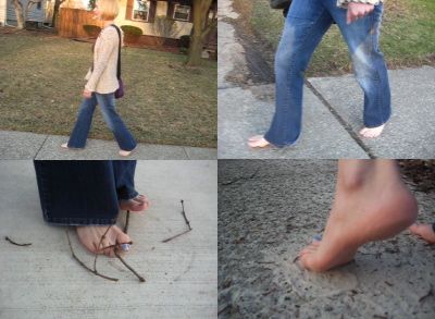 3364 - Walking barefoot outside