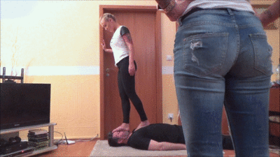 147654 - SOPHIE and MARIA - College Students Have Fun! - SADISTIC Trampling, Facestanding And Foot Domination