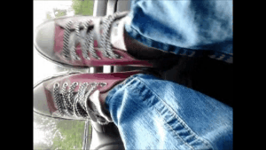 71133 - Pink Converse in the Car