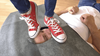152064 - Trampling his face under converse and socks