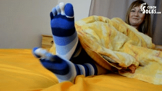 128823 - Toe socks wake up tease