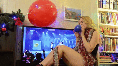 111156 - Katya Blows To Pop Blue Balloon 9