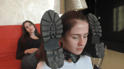 154773 - SARAH - Testing slave girl anna for further humiliation - Dusty boots, sweaty socks, foot worship (mp4)