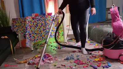 202215 - Mila - Vacuuming after the piñata party (Part 01)