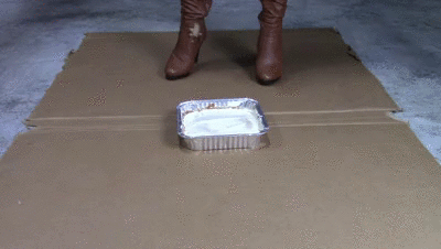 154818 - crushing a slaves birthday cake with boots
