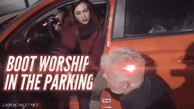 192504 - Lady Scarlet - Boot worship in the parking