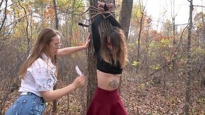 170396 - bitch tightly bound in the forest (FULL HD MP4)