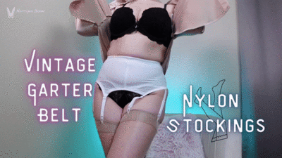206757 - Vintage Garter Belt and Nylon Stockings