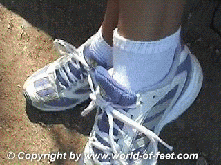 451 - Taking off Adidas sneakers and white socks