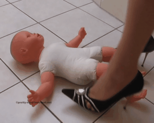 20608 - Lady B. tortures and tramples a doll