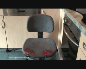 74675 - Office Chair tortured with metal Heels