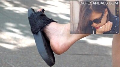 182666 - Asian woman dangling furry slippers - video update 13121 HD