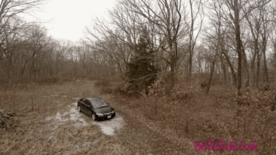 92969 - Taking the short cut and getting my car stuck in icy mud pt 1 with exclusive drone footage