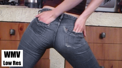 58302 - Hot seduction with jeans in the kitchen