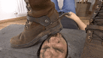 Face used as a doormat for my friends dirty boots