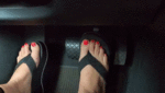 Pedal pumping with my sexy flip flops