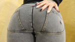 Made horny by her jeans ass!