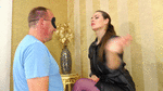 Mistress Anfisa - Loud slaps to his slave face, blows for hi